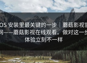 iOS 安装里最关键的一步｜蘑菇影视官网——蘑菇影视在线观看。做对这一步体验立刻不一样